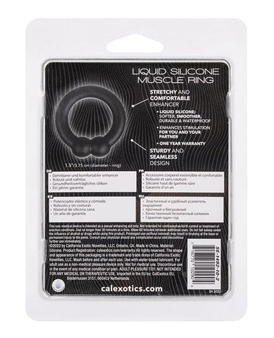 California Exotic Novelties Alpha Liquid Silicone Muscle Ring - Black Penis Toys