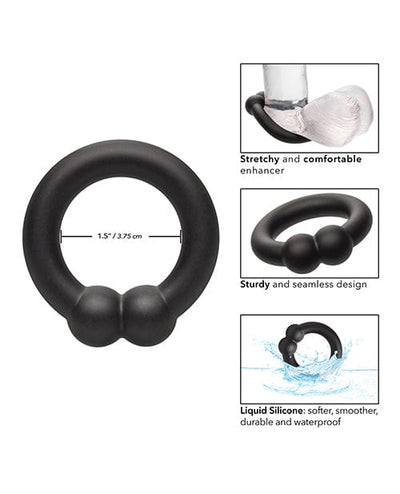 California Exotic Novelties Alpha Liquid Silicone Muscle Ring - Black Penis Toys