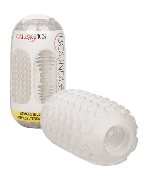 California Exotic Novelties Boundless Reversible Ribbed Stroker - White Penis Toys