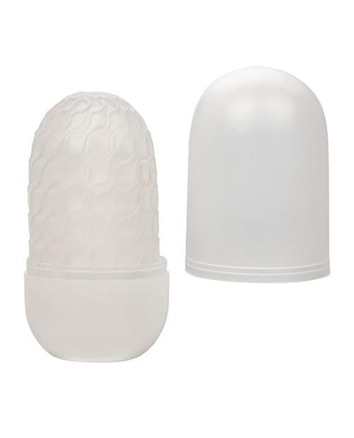 California Exotic Novelties Boundless Reversible Ribbed Stroker - White Penis Toys