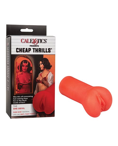 California Exotic Novelties Cheap Thrills The She-devil Pussy Masturbator - Red Penis Toys