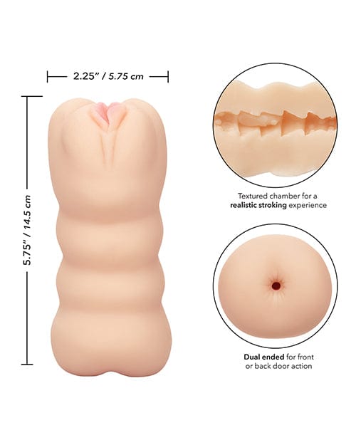 California Exotic Novelties Cheap Thrills The Three-way Dual Ended Masturbator - Ivory Penis Toys