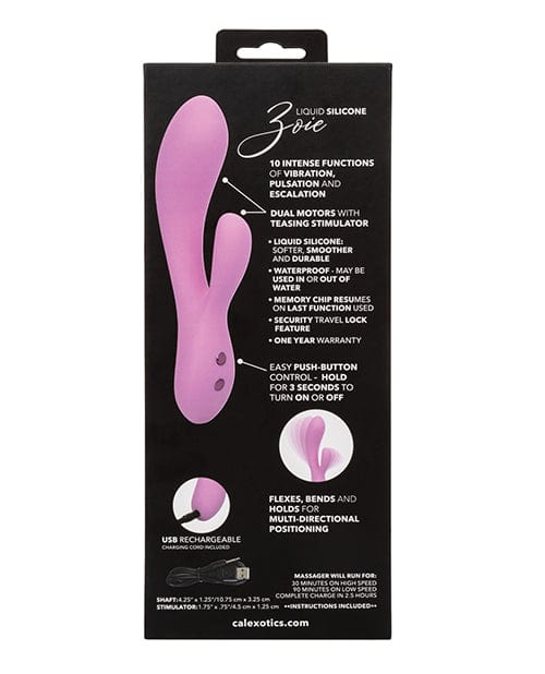 California Exotic Novelties Contour Zoie Flexible Dual Massager - Pink Vibrators