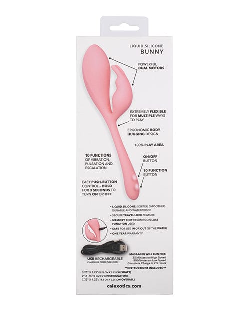 California Exotic Novelties Elle Liquid Silicone Bunny - Pink Vibrators