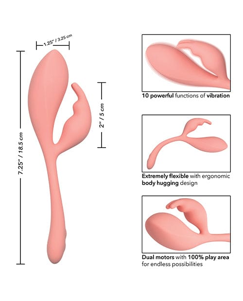 California Exotic Novelties Elle Liquid Silicone Bunny - Pink Vibrators