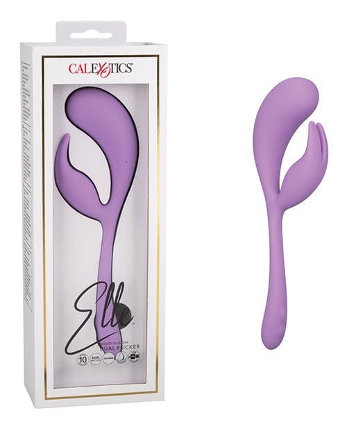California Exotic Novelties Elle Liquid Silicone Dual Flicker - Purple Vibrators