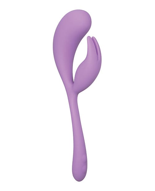 California Exotic Novelties Elle Liquid Silicone Dual Flicker - Purple Vibrators