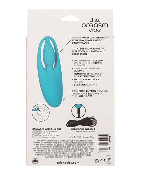 California Exotic Novelties Neon Vibes The Orgasm Vibe - Blue Vibrators