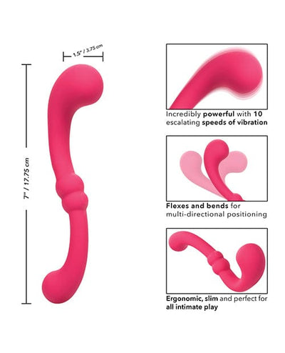 California Exotic Novelties Pretty Little Wands Curvy Massager - Pink Vibrators