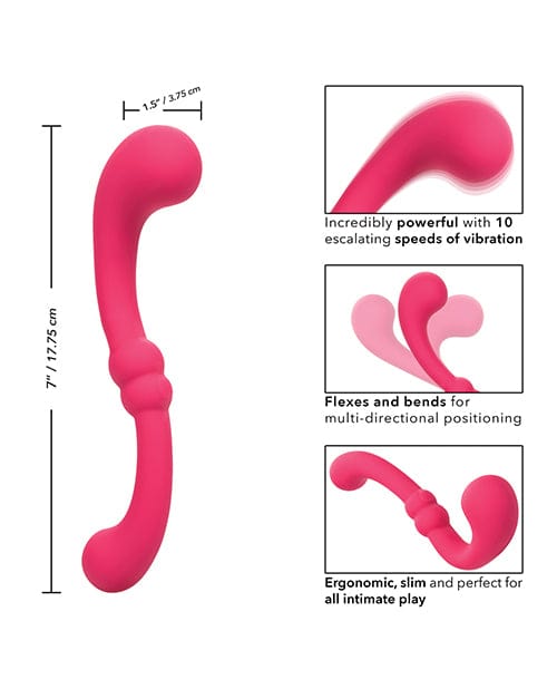 California Exotic Novelties Pretty Little Wands Curvy Massager - Pink Vibrators