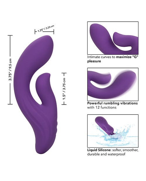 California Exotic Novelties Stella Liquid Silicone Dual Pleaser - Purple Vibrators