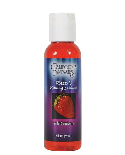 California Fantasies Razzels Warming Lubricant Sinful Strawberry / 2 Oz Lubes