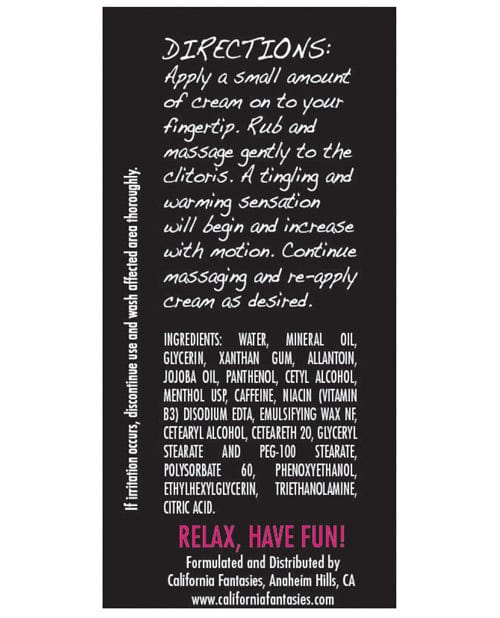 California Fantasies Lust Arousing Cream For Her - .5 Oz. Tube More