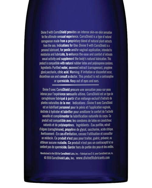 Carrashield Labs Divine 9 Lubricant - 4 Oz. Bottle Lubes