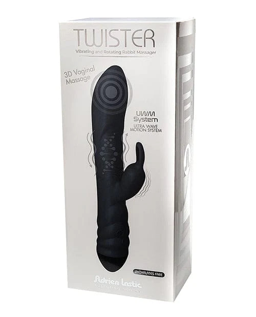 Cnex Eic Corp/adrien Lastic Adrien Lastic Twister Clitoral Sucker &amp; Vibrating Rabbit - Black Vibrators