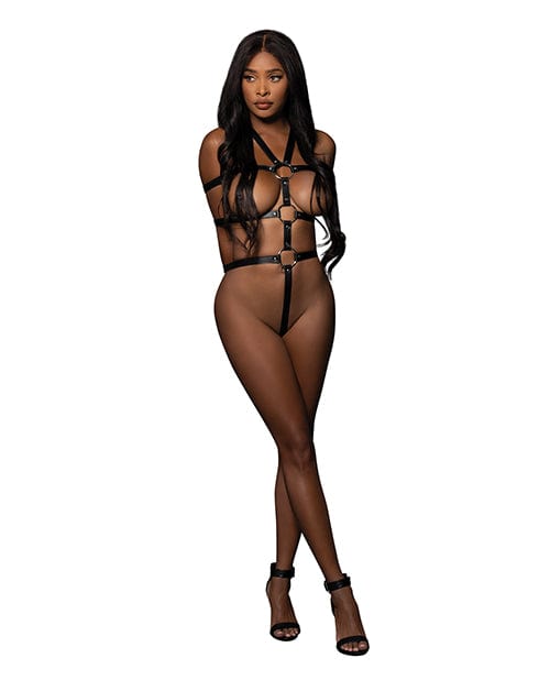 Comme Ci Comme Ca Lust Pu Leather Ellona Body Harness Black O/s Kink &amp; BDSM
