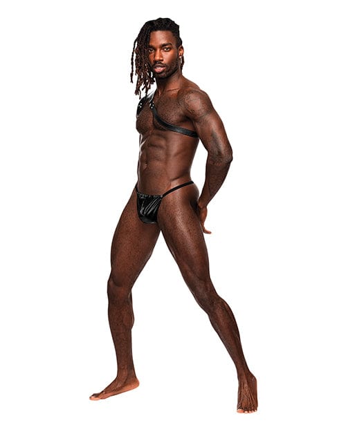 Comme Ci Comme Ca Zodiac Pu Leather Shoulder Harness Black O/s Kink &amp; BDSM