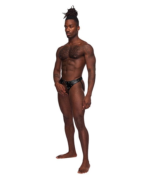 Comme Ci Comme Ca Fetish Cyclops Nylon Spandex Pouchless Jock Strap Black Lingerie &amp; Costumes