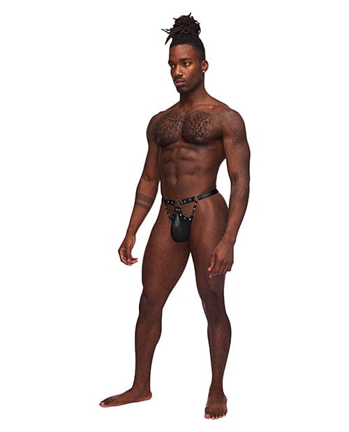 Comme Ci Comme Ca Fetish Jouster Nylon &amp; Spandex Front Ring G-string Black Lingerie &amp; Costumes