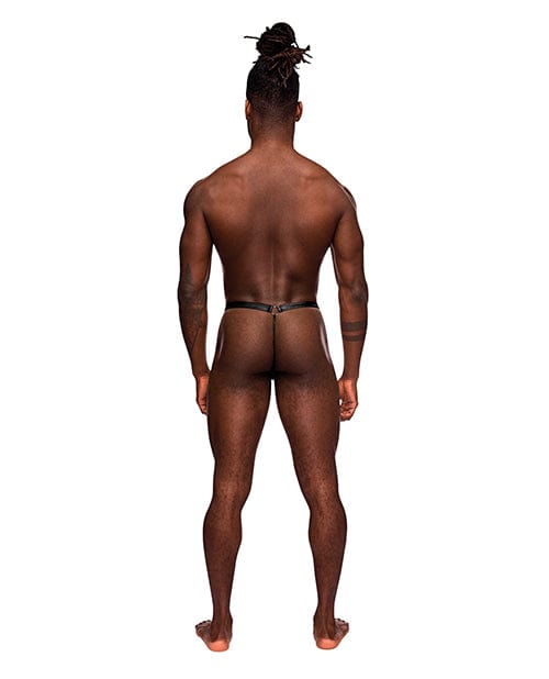 Comme Ci Comme Ca Fetish Jouster Nylon &amp; Spandex Front Ring G-string Black Lingerie &amp; Costumes