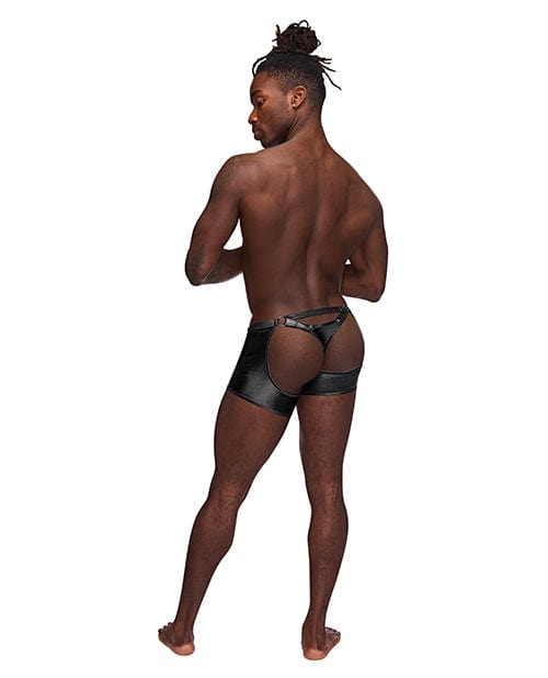 Comme Ci Comme Ca Fetish Poseidon Nylon Spandex Tear Off Cup Thong Short Black Lingerie &amp; Costumes