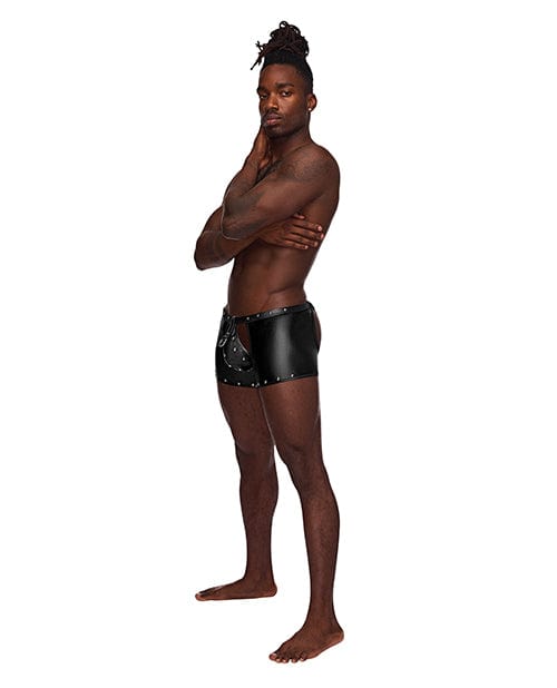 Comme Ci Comme Ca Fetish Poseidon Nylon Spandex Tear Off Cup Thong Short Black Lingerie &amp; Costumes