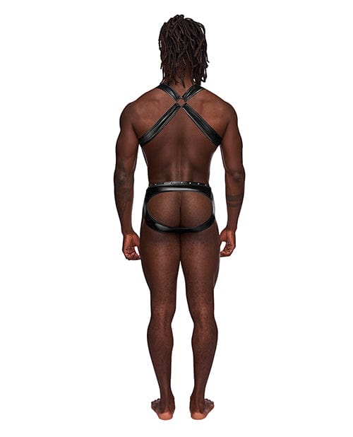 Comme Ci Comme Ca Fetish Uranus Nylon Spandex Moonshine Harness Brief Black Lingerie &amp; Costumes