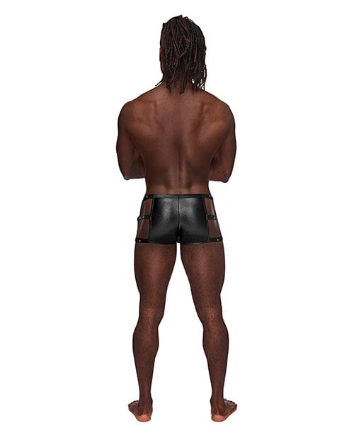 Comme Ci Comme Ca Fetish Vulcan Nylon Spandex Caged Short Black Lingerie &amp; Costumes