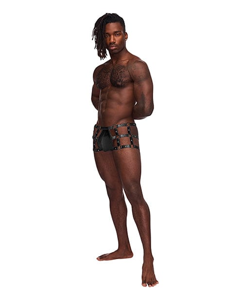 Comme Ci Comme Ca Fetish Vulcan Nylon Spandex Caged Short Black Lingerie &amp; Costumes