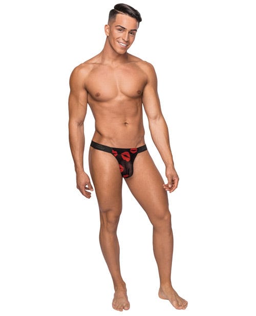Comme Ci Comme Ca Kiss Me Stretch Mesh Micro Thong L/xl Lingerie &amp; Costumes