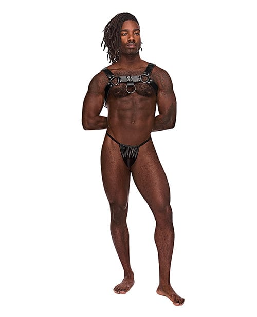 Comme Ci Comme Ca Leather Aries Single Ring Harness Black O-s Lingerie &amp; Costumes