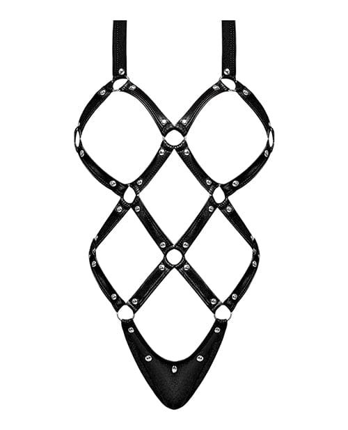 Comme Ci Comme Ca Lust Contessa Cupless Strappy Brazilian Teddy Black Lingerie &amp; Costumes