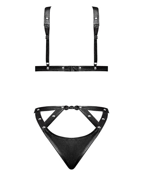 Comme Ci Comme Ca Lust Contessa Cupless Strappy Brazilian Teddy Black Lingerie &amp; Costumes