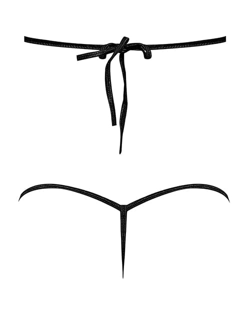 Comme Ci Comme Ca Lust Orthia Criss Cross Bra &amp; G-string Black Lingerie &amp; Costumes