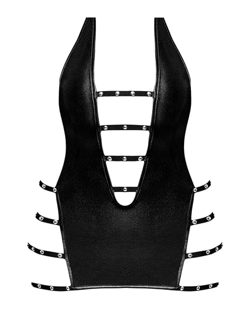 Comme Ci Comme Ca Lust Portia Mini Dress W/plush Elastic Strapping Black Lingerie &amp; Costumes