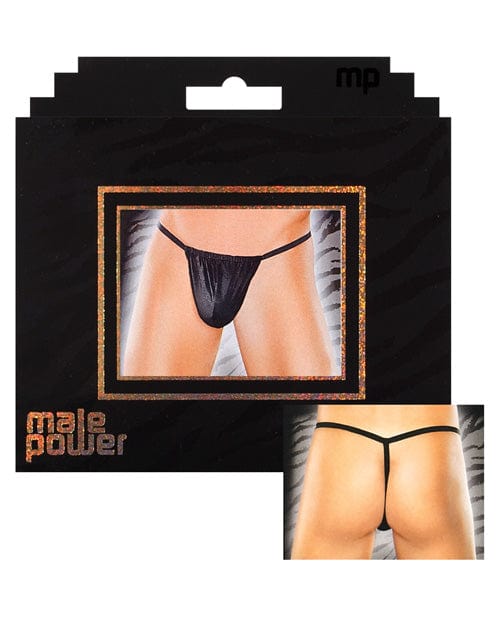 Comme Ci Comme Ca Male Power Nylon Lycra Pouch Thong Black One Size Fits Most Lingerie &amp; Costumes