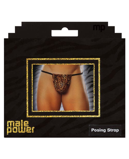 Comme Ci Comme Ca Male Power Posing Strap Thong Animal Print One Size Fits Most Lingerie &amp; Costumes