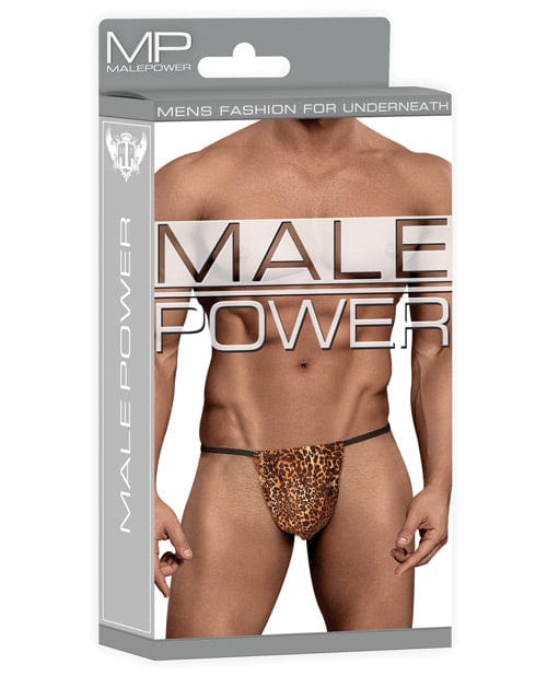 Comme Ci Comme Ca Male Power Posing Strap Thong Animal Print One Size Fits Most Lingerie &amp; Costumes