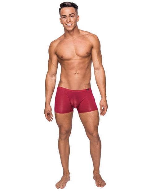 Comme Ci Comme Ca Seamless Sleek Short with Sheer Pouch L Lingerie &amp; Costumes