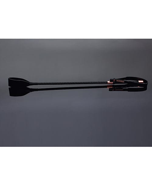 Coquette International Pleasure Collection Matte Finish Crop - Black-rose Gold Kink &amp; BDSM