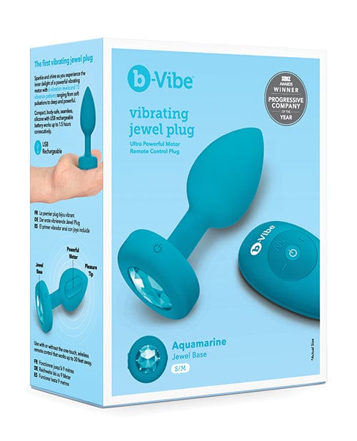 Cotr INC b-Vibe Remote Control Vibrating Jewels Aquamarine / S/M Anal Toys