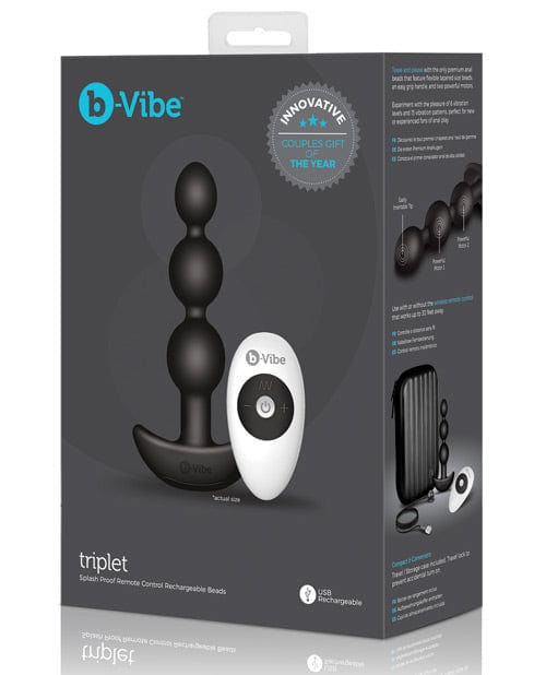 Cotr INC B-vibe Remote Triplet Anal Beads Black Anal Toys