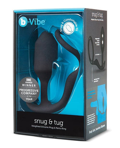 Cotr INC B-Vibe Snug & Tug Weighted Silicone & Penis Ring - 128 G Black Anal Toys