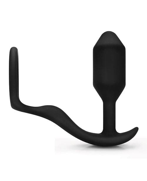 Cotr INC B-Vibe Snug &amp; Tug Weighted Silicone &amp; Penis Ring - 128 G Black Anal Toys