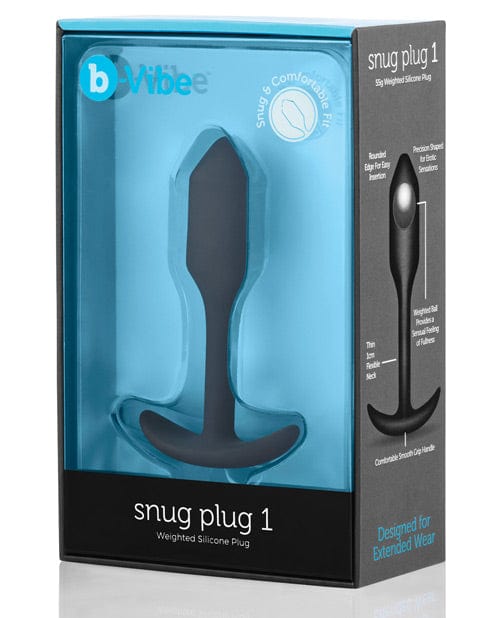 Cotr INC b-Vibe Weighted Snug Plug 1 Black Anal Toys