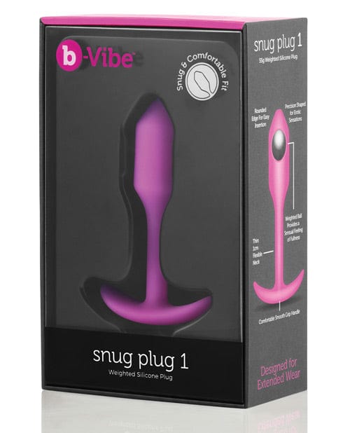 Cotr INC b-Vibe Weighted Snug Plug 1 Fuchsia Anal Toys