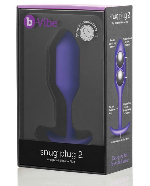 Cotr INC b-Vibe Weighted Snug Plug 2 Purple Anal Toys
