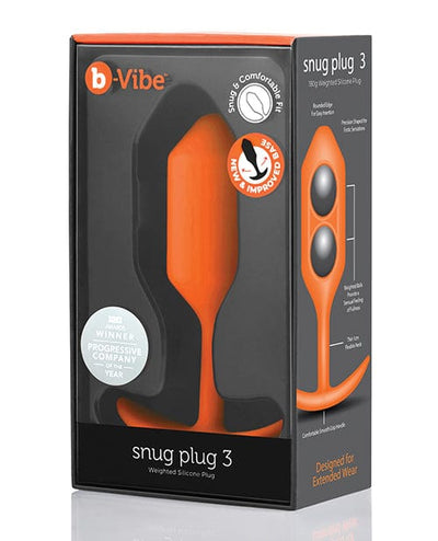 Cotr INC B-vibe Weighted Snug Plug 3 - 180 G Orange Anal Toys