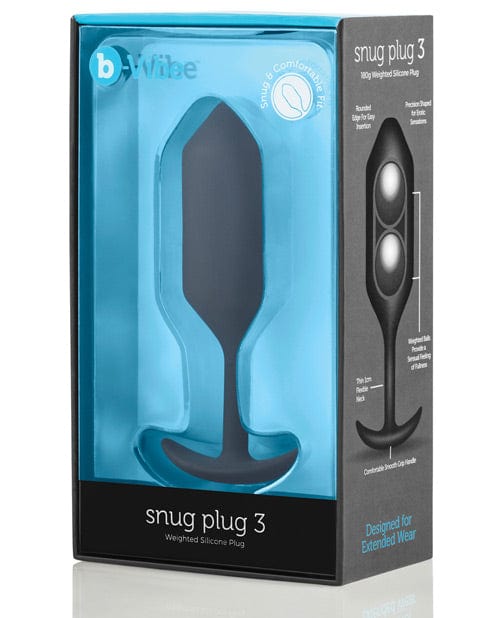 Cotr INC b-Vibe Weighted Snug Plug 3 Black Anal Toys