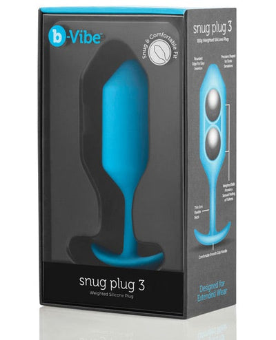 Cotr INC b-Vibe Weighted Snug Plug 3 Teal Anal Toys